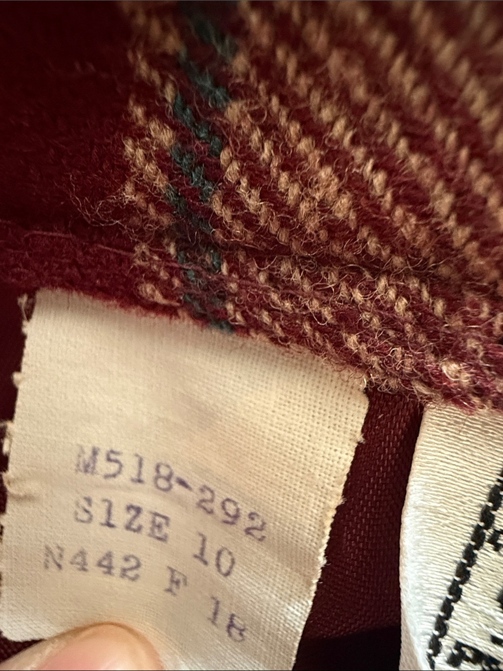 Vintage Pendleton 100% Virgin Wool Buffalo Check Midi Skirt 26” Waist A-line USA - Picture 10 of 14